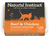 Natural Instinct beef and chicken raw minced meat